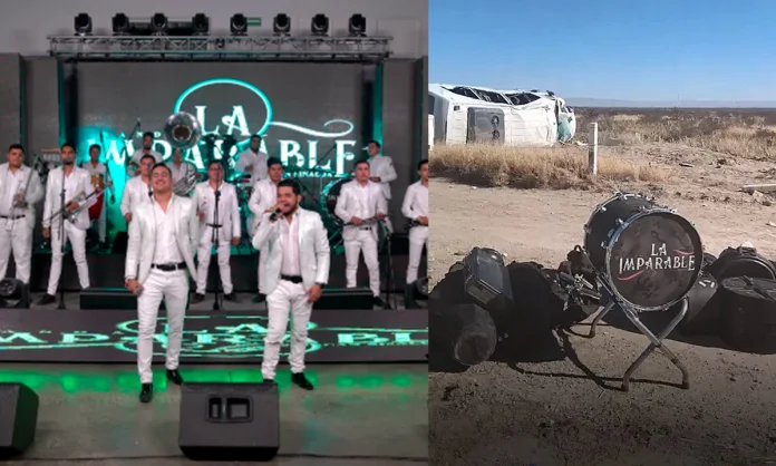 Camioneta con músicos de Banda La Imparable vuelca en la carretera en Coahuila tras ponchadura de llanta