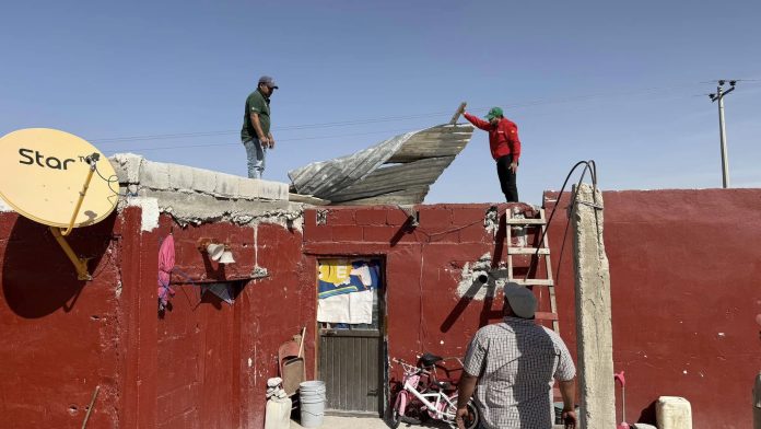 Debido a la fuerza de los vientos una vivienda fue afectada en el municipio de Progreso