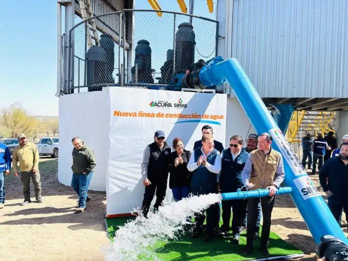 Inaugura SIMAS línea de conducción de agua