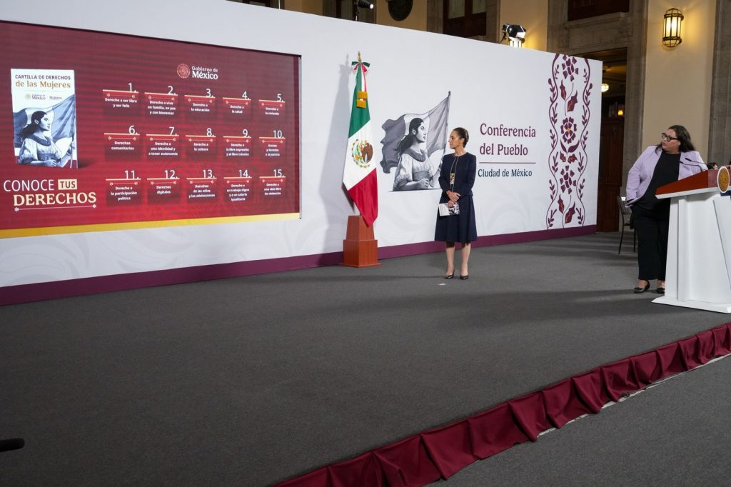 Claudia Sheinbaum presenta la Cartilla de Derechos de las Mujeres