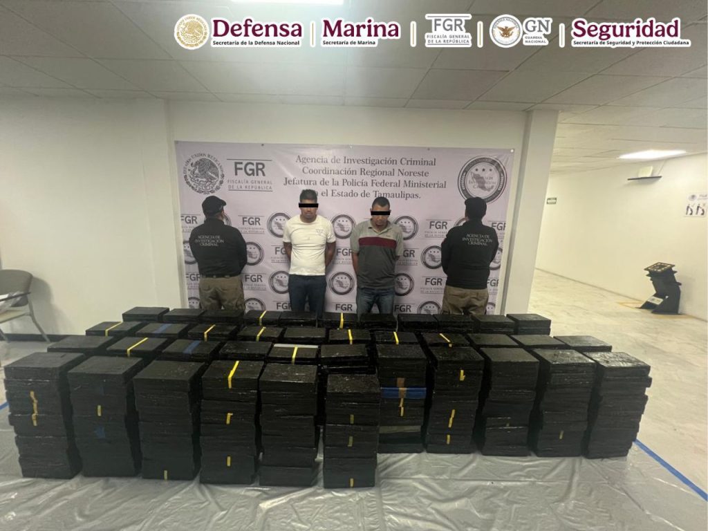 En Tamaulipas, detienen a dos hombres que transportaban más de 700 kilos de metanfetamina ocultos en cajas de tostadas