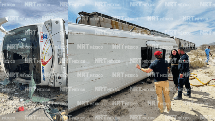 Camión de pasajeros es embestido por tren en Cuatro Ciénegas