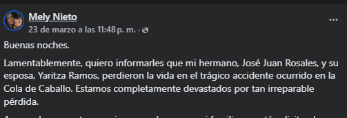 Regina, niña de tres años, se encuentra hospitalizada tras accidente en Cola de Caballo; sus padres fallecieron