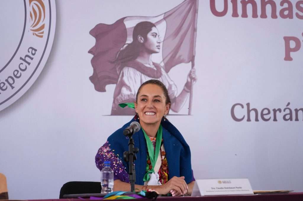 Claudia Sheinbaum inicia Plan de Justicia del Pueblo P’urhépecha desde la comunidad de Cherán Atzicuirín en Paracho, Michoacán