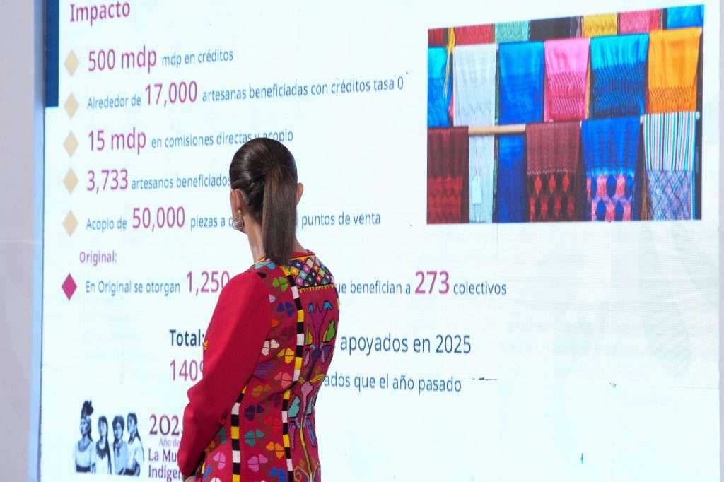 Claudia Sheinbaum: A través del FONART y Original se apoyará a 140% más artesanas y artesanos mexicanos como parte del Plan México