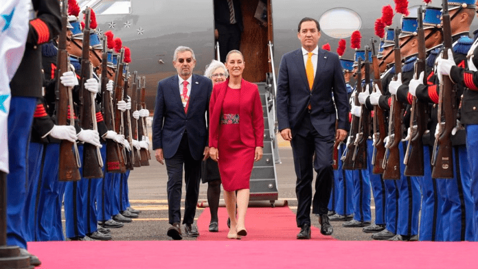 Claudia Sheinbaum llega a Tegucigalpa para la IX Cumbre de la Celac