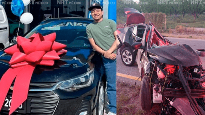 Joven de 24 años pierde la vida en accidente en su auto nuevo en Coahuila