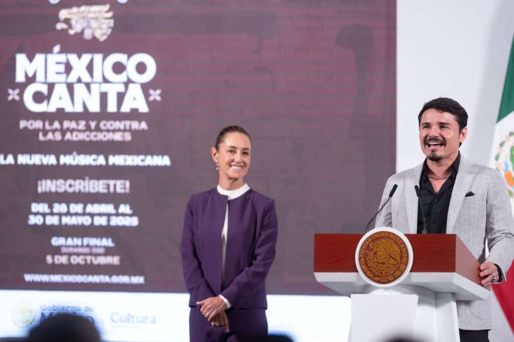 Claudia Sheinbaum anuncia primer concurso binacional de música: México canta por la paz y contra las adicciones