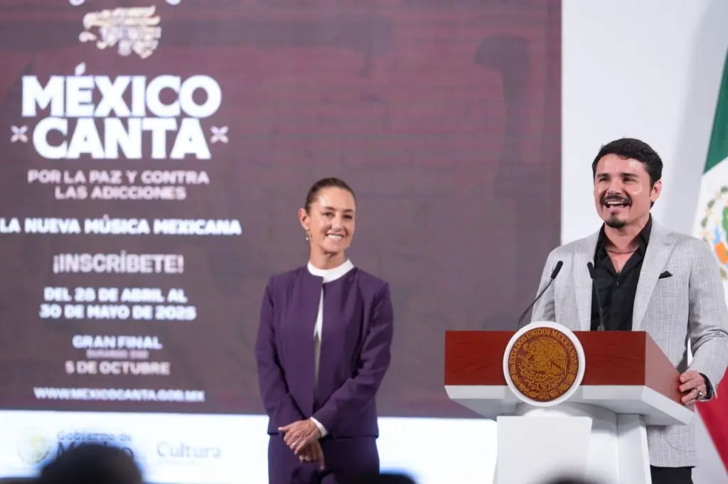 Claudia Sheinbaum anuncia primer concurso binacional de música: México canta por la paz y contra las adicciones