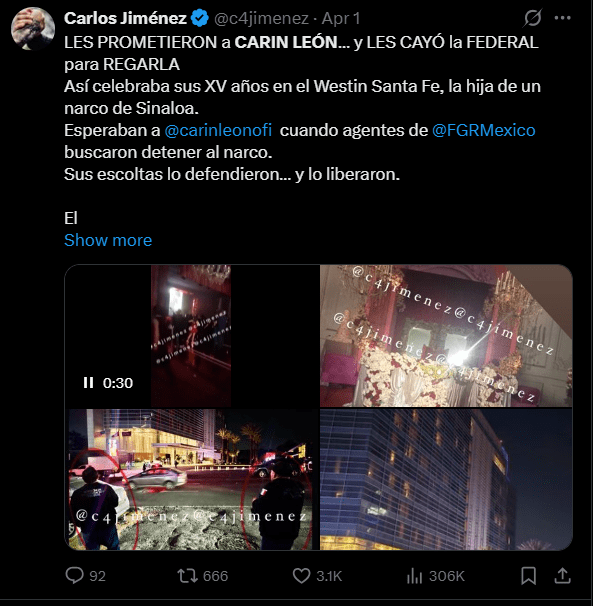 ¿Carin León presente en operativo fallido?: Intentan capturar a narco durante fiesta de XV años?