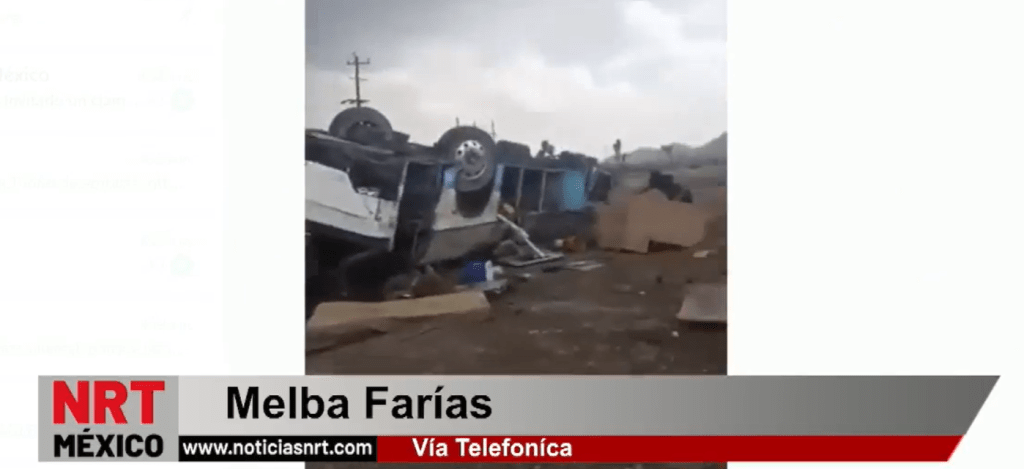 Melba Farías lamenta volcadura en la Carretera 57 que cobró la vida de tres comerciantes de Monclova y un coordinador