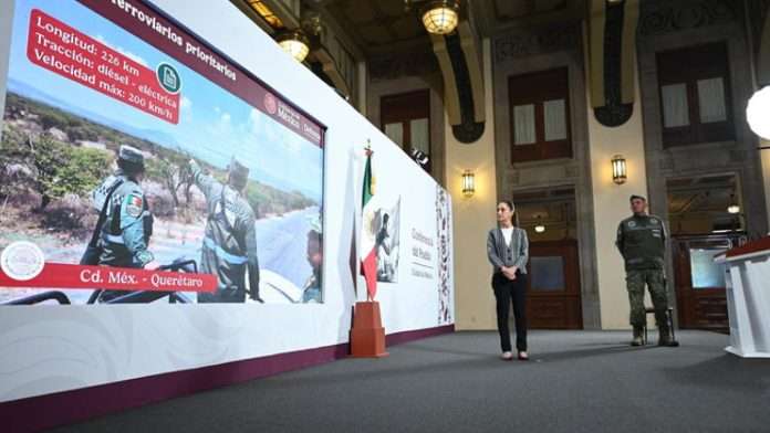 Claudia Sheinbaum resalta avance en construcción del tramo de carga del Tren Maya