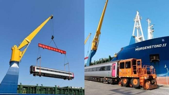 Arriban desde Inglaterra locomotoras y vagones que fortalecerán el Corredor Interoceánico en Coatzacoalcos