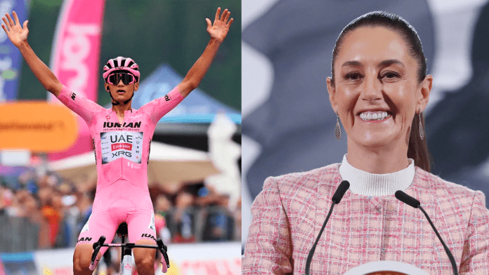 Claudia Sheinbaum felicita a Isaac del Toro por histórica victoria en el Giro de Italia