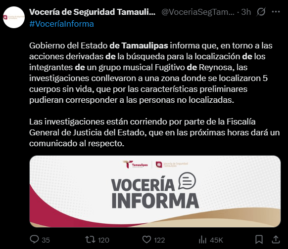 Hallan cinco cuerpos en Reynosa; Fiscalía investiga si pertenecen al Grupo Fugitivo