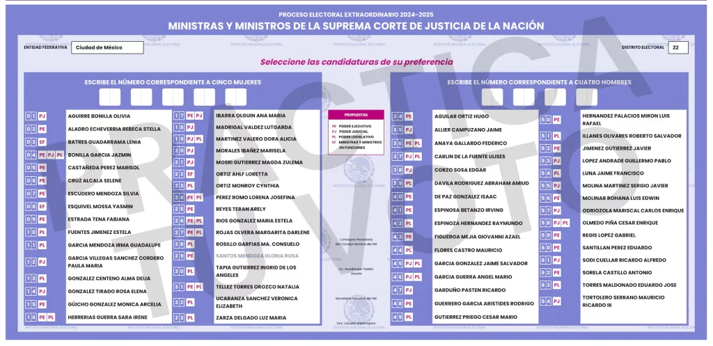 Guía para las elecciones judiciales 2025: Boletas, casillas y candidatos