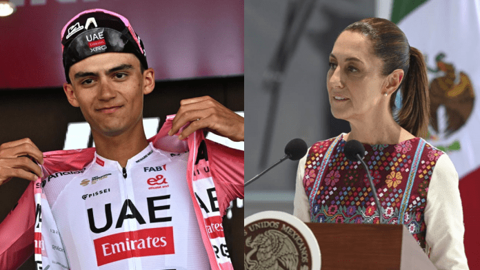 Claudia Sheinbaum reconoce a Isaac del Toro por su destacado segundo lugar en el Giro de Italia