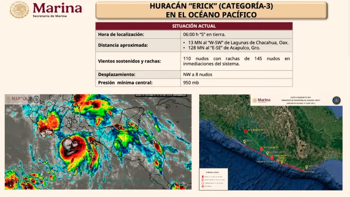Huracán 'Erick' tocó tierra en Oaxaca No se registran fallecimientos