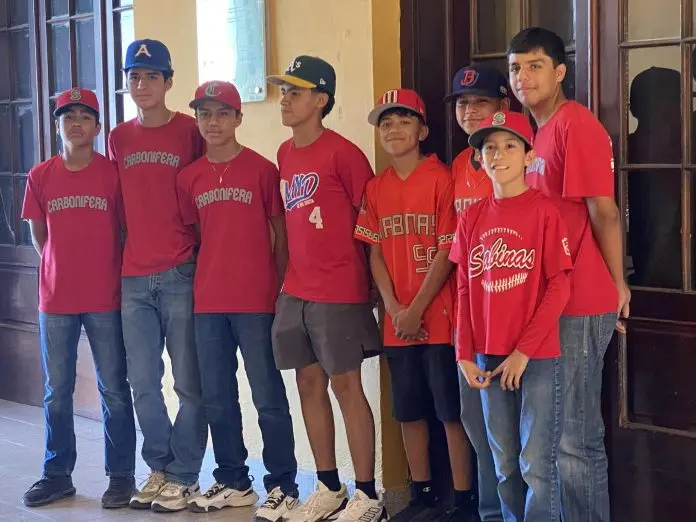 Listos para el nacional en Pachuca Hidalgo de FEMEBE jóvenes beisbolistas de Sabinas