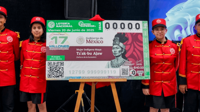 Lotería Nacional rinde homenaje a la Reina Roja con sorteo en Palenque, Chiapas