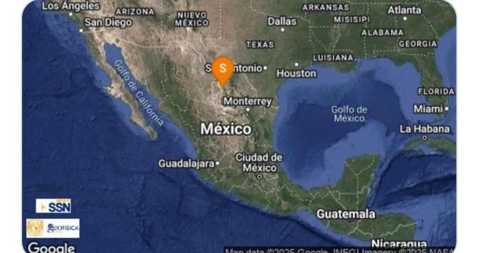 Nueva réplica de terremoto en Coahuila de magnitud 4.3 fue registrada por el SSN este jueves 5 de junio.