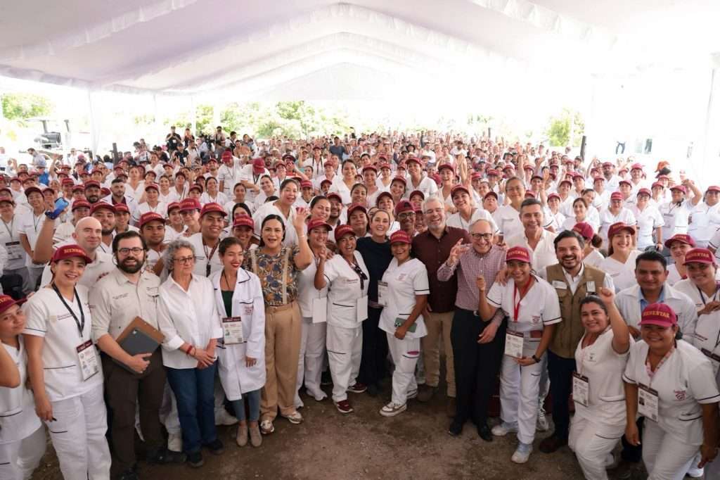 Claudia Sheinbaum supervisa obra del Hospital Comunitario IMSS Bienestar de Maruata; se inaugurará el 15 de agosto