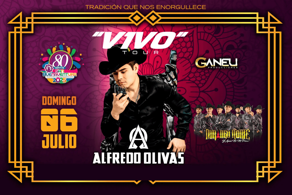 Ya están a la venta los boletos para Alfredo Olivas en la Feria de San Buena 2025