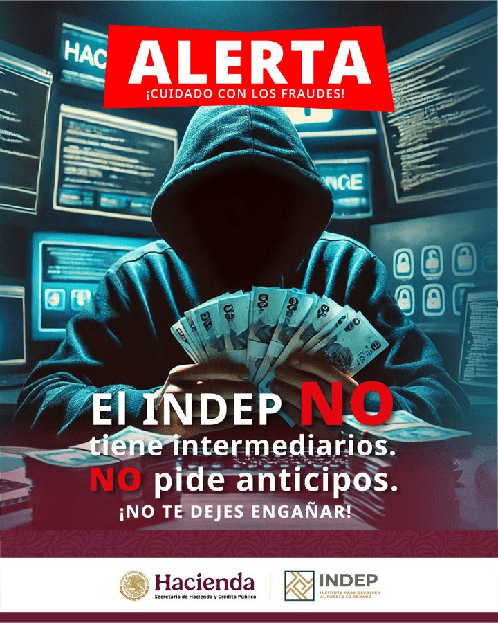 INDEP: No des anticipos, todos los trámites son gratuitos y sin intermediarios