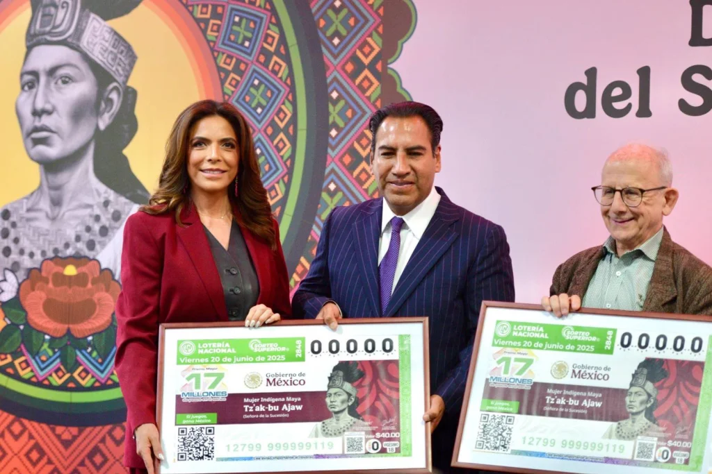 Lotería Nacional rinde homenaje a la Reina Roja con sorteo en Palenque, Chiapas