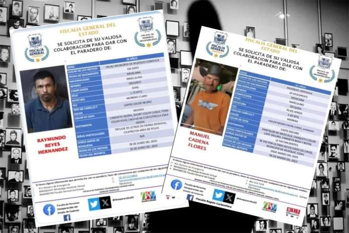 Continúa la racha de desapariciones en Múzquiz: las familias de Reymundo Reyes y Manuel Flores piden apoyo para encontrarlos