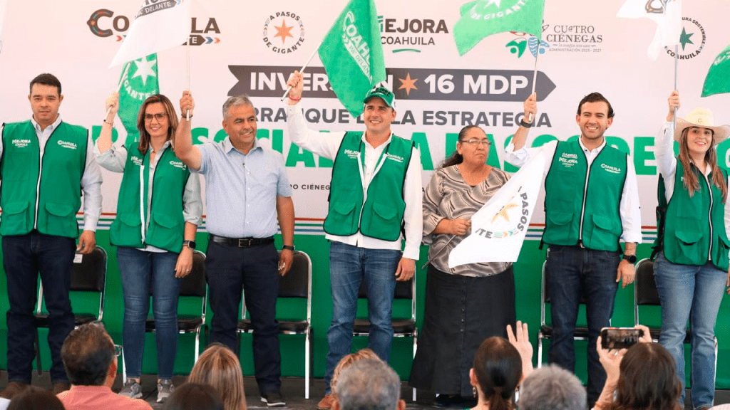 Gobernador Manolo Jiménez en Cuatro Ciénegas, Coahuila
