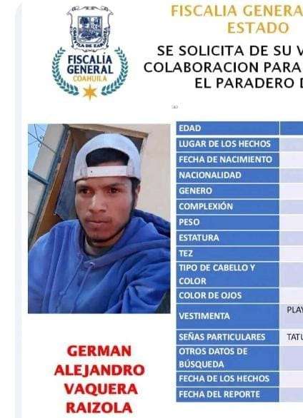 Confirman hallazgo sin vida de Germán Alejandro "La Burra" en Múzquiz