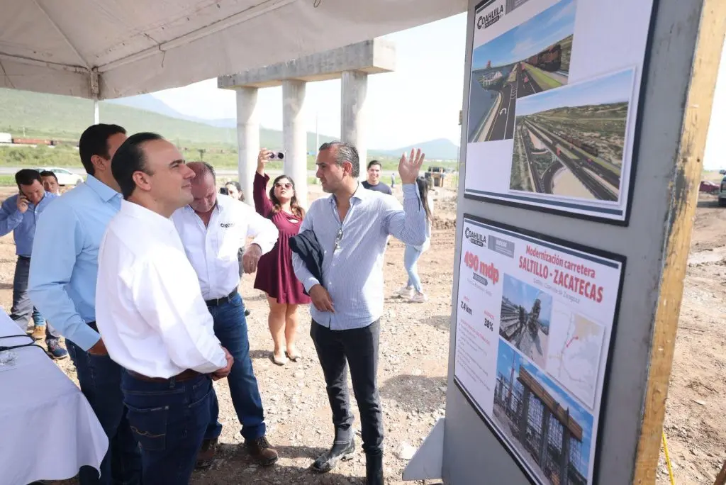 Manolo Jiménez supervisa avance en la modernización de la carretera Saltillo-Zacatecas