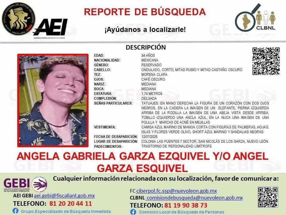 Buscan a mujer trans que fue vista por última vez tras asistir a un evento en Parque Fundidora