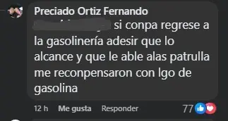 Comentario de Facebook