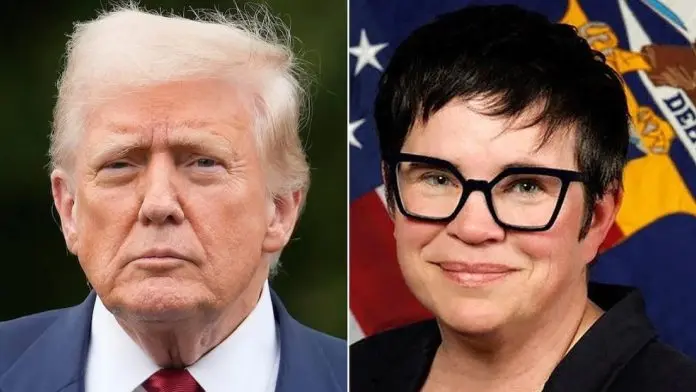 Donald Trump y Erika McEntarfer