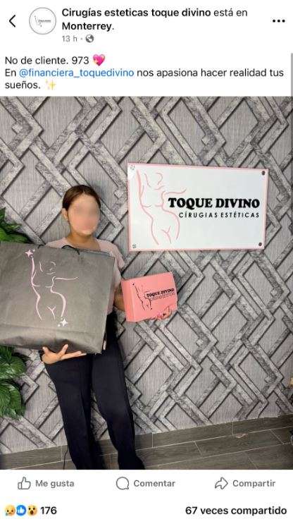 Jaqueline Yamilet en Cirugías Estéticas “Toque Divino”