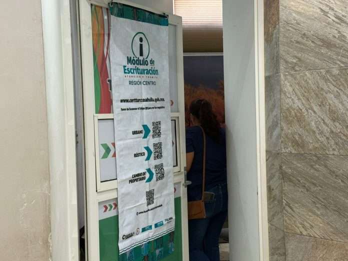 Instalan en Castaños módulo de escrituración para brindar asesoría a las familias