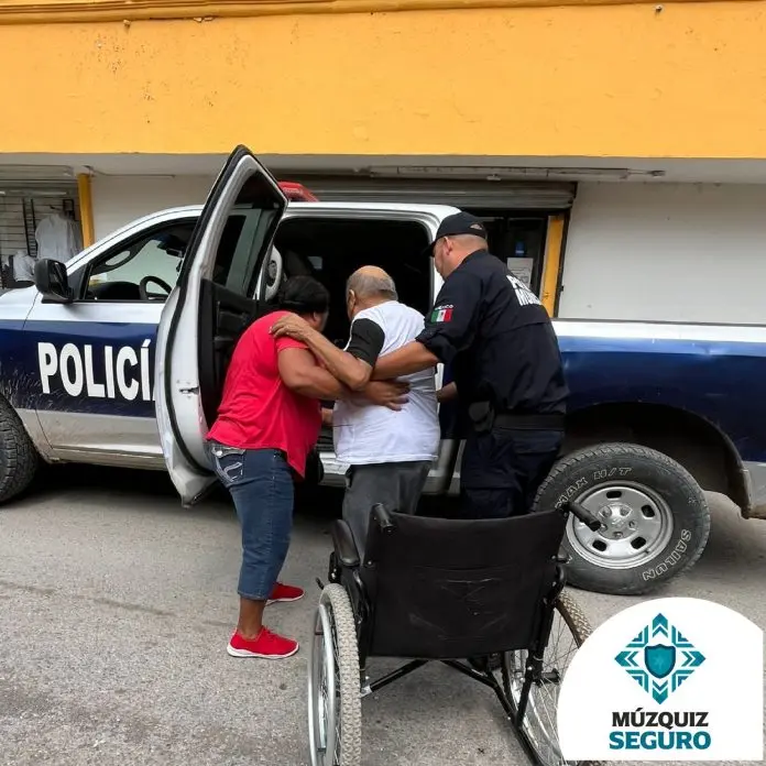La Seguridad Pública Municipal de Múzquiz refuerza la proximidad social apoyando a adultos mayores y personas con discapacidad