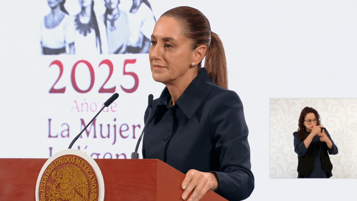 La presidenta Claudia Sheinbaum