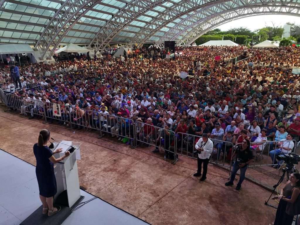 Aunque nuestros adversarios nos calumnian, el pueblo sigue creyendo en la Cuarta Transformación: Claudia Sheinbaum en Campeche