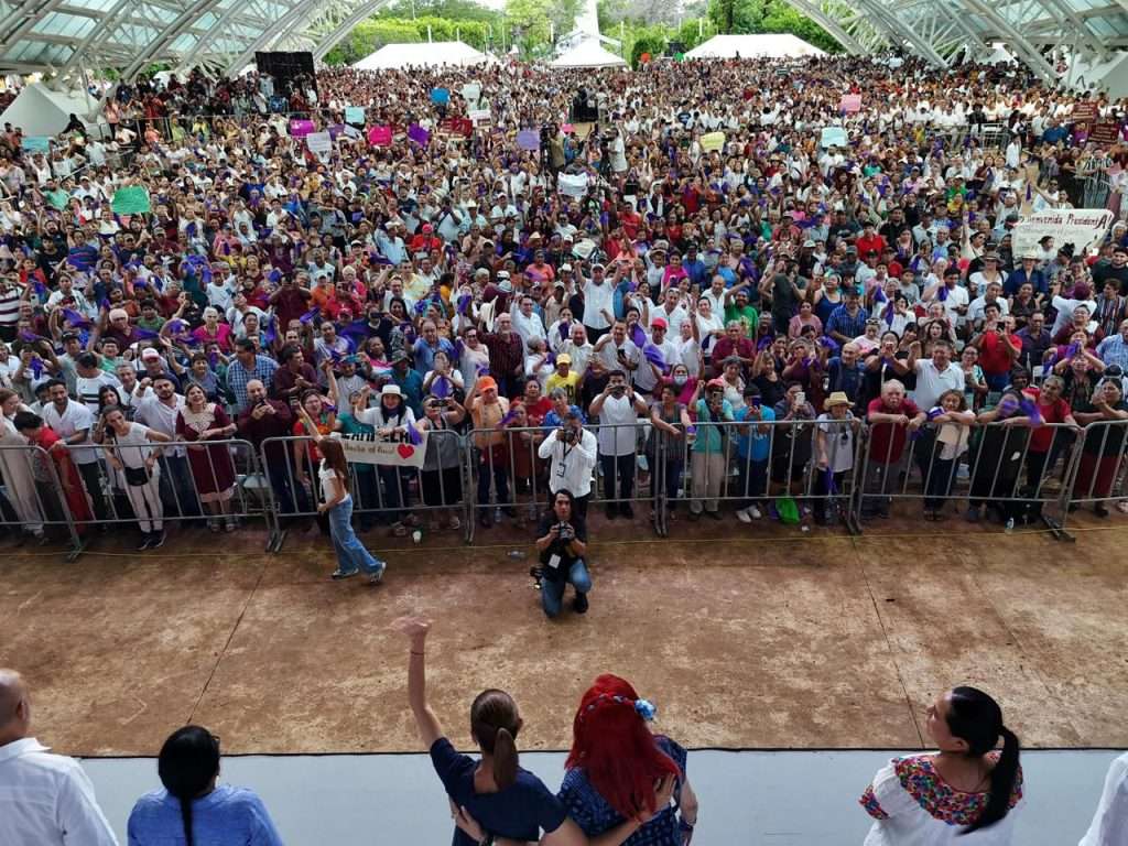 Aunque nuestros adversarios nos calumnian, el pueblo sigue creyendo en la Cuarta Transformación: Claudia Sheinbaum en Campeche