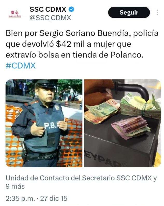 Policía Sergio Soriano