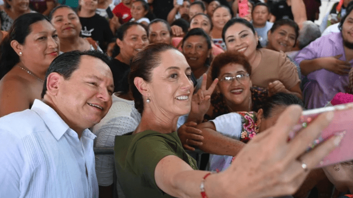 En cumplimiento de un compromiso de campaña, presidenta Claudia Sheinbaum anuncia construcción de pilares en todo Yucatán