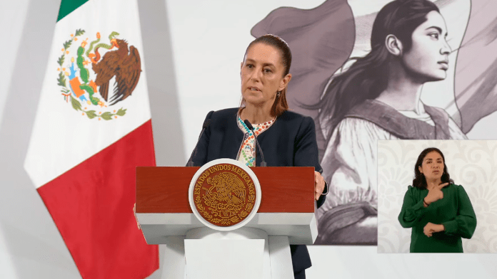 La presidenta Claudia Sheinbaum