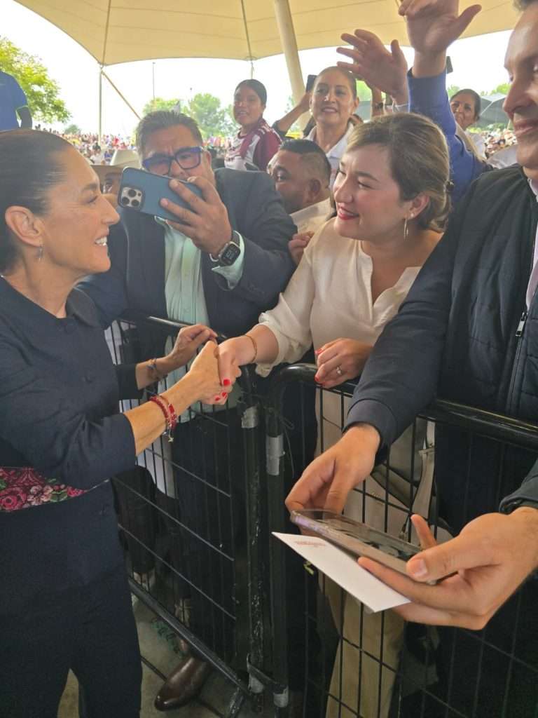 Presidenta Claudia Sheinbaum y Nathalie González Michelena