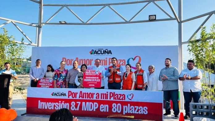 Avanzan a paso firme entrega de plazas públicas en Acuña