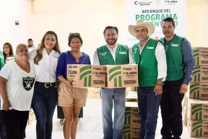 Familias de Sacramento reciben apoyo alimentario con el programa “Despensón” de Mejora Coahuila