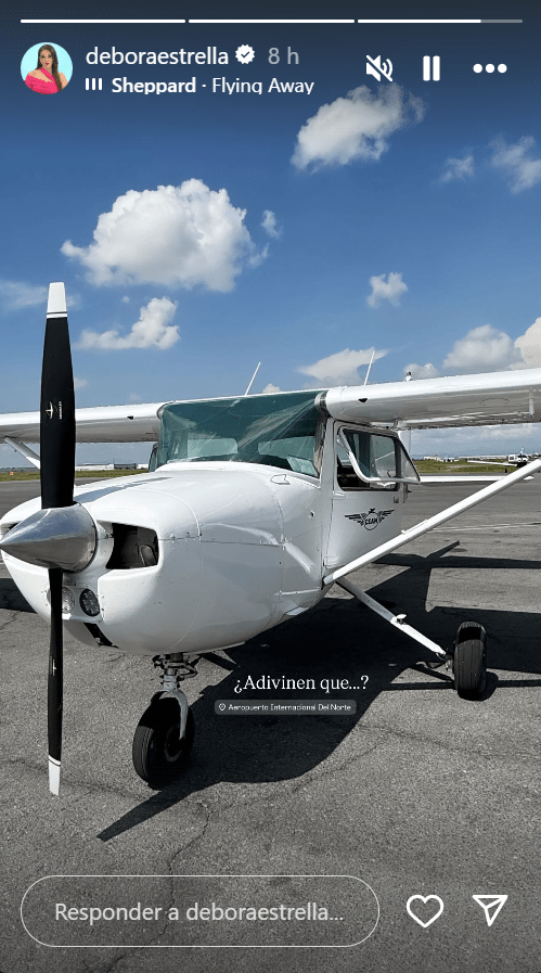 Última historia en Instagram de Débora Estrella