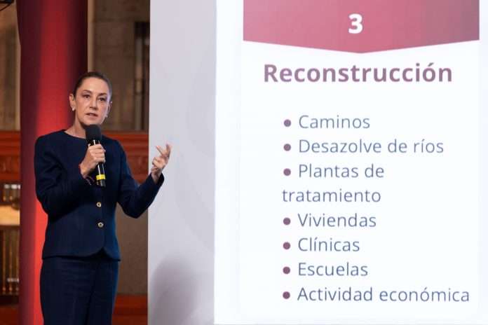Anuncia Claudia Sheinbaum inversión inicial de 10 mil mdp en apoyos directos a damnificados por las lluvias